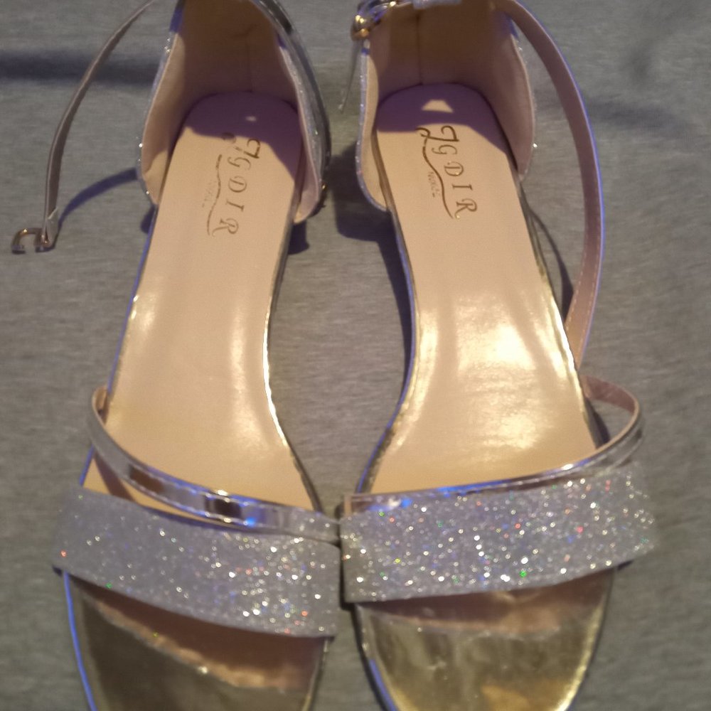 Silver dress shoes